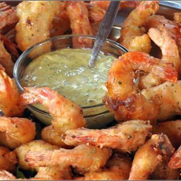 a dish is filled with food