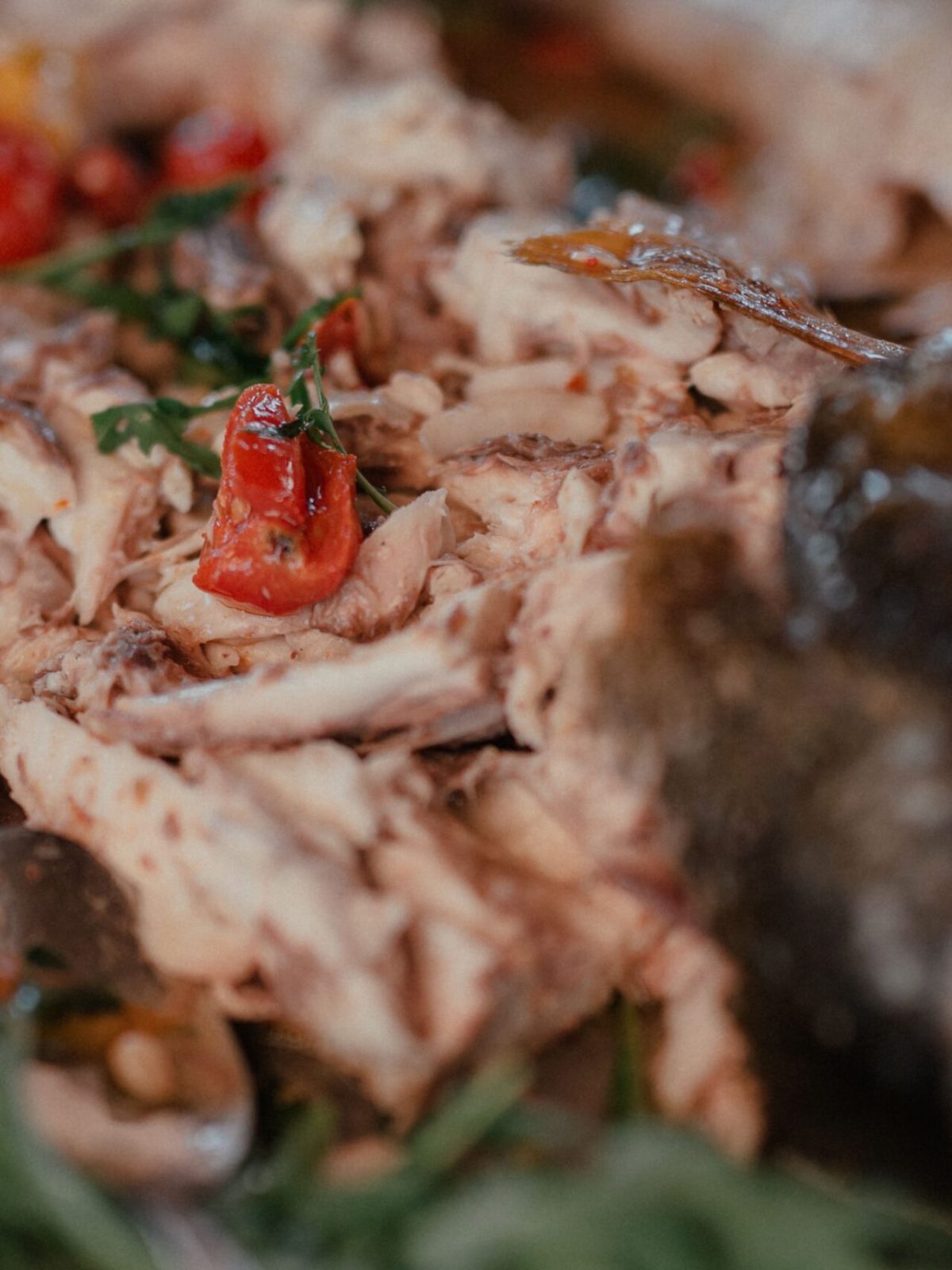 a close up of a slice of pizza