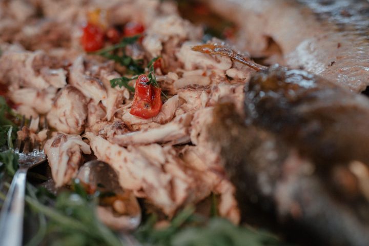 a close up of a slice of pizza