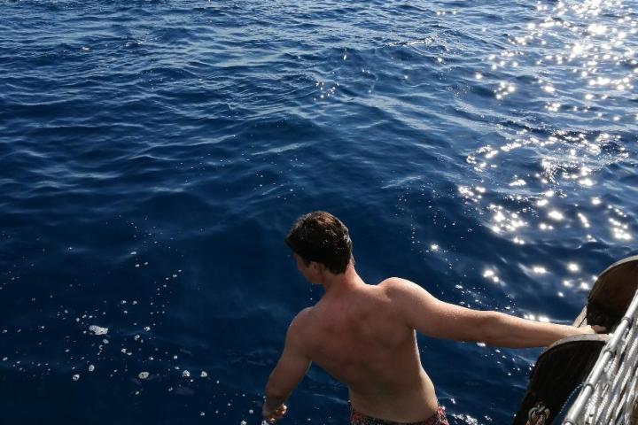 a gy on boat