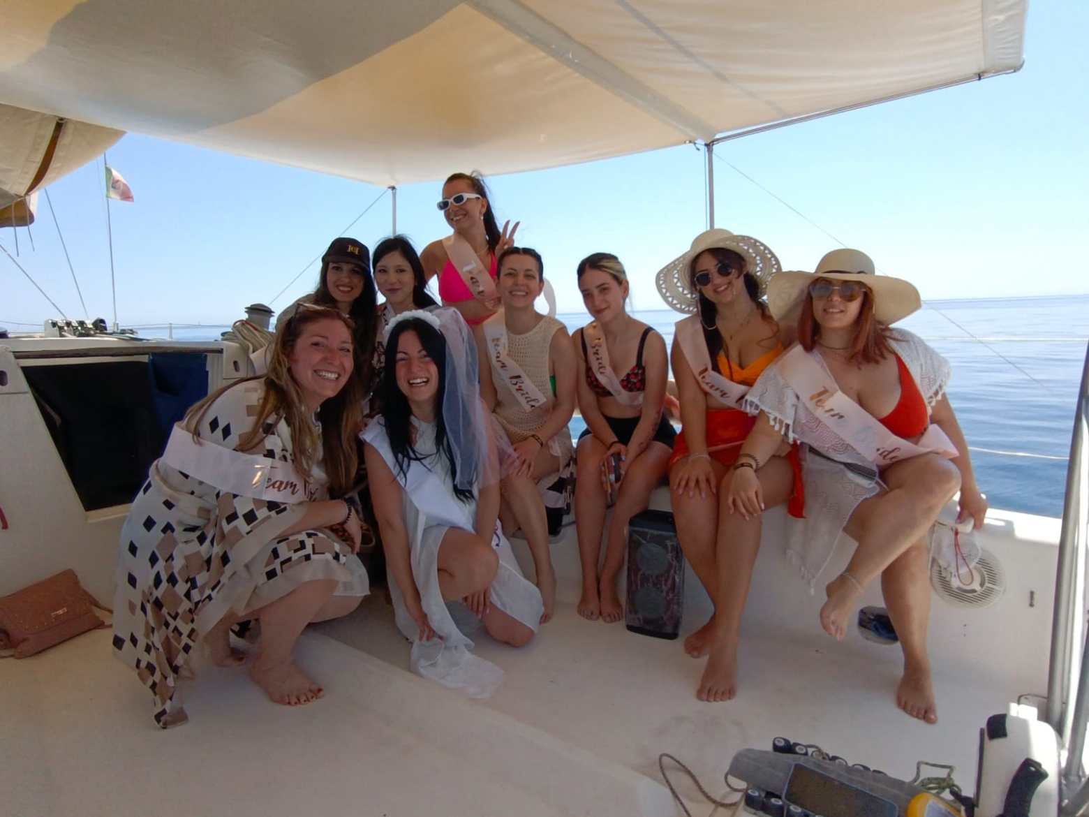 a group of people on a boat