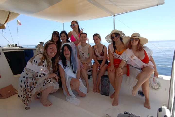 a group of people on a boat