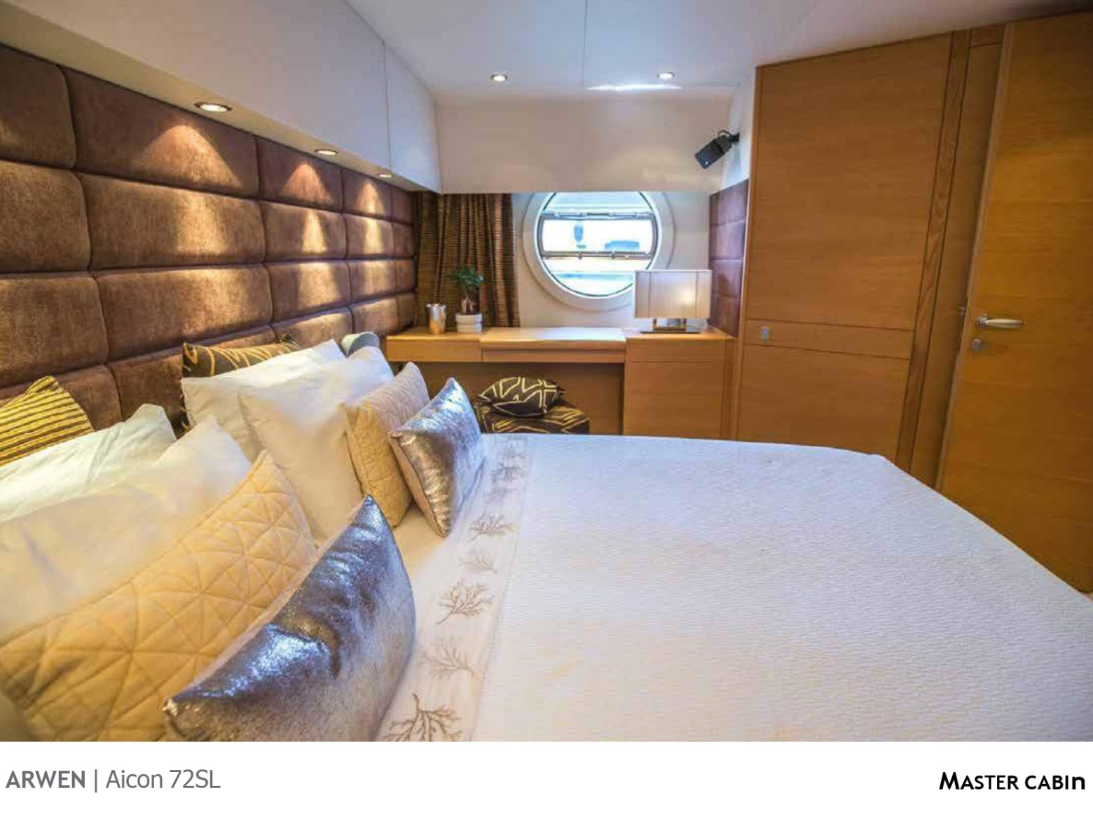 a large bed sitting in a room