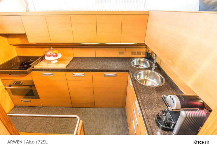 a stove top oven sitting inside of a kitchen
