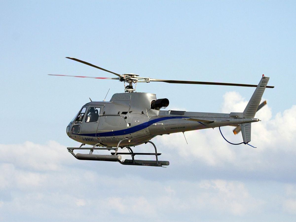 a helicopter flying in the sky