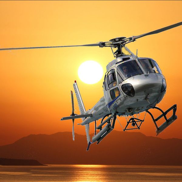 a helicopter flying in the sky