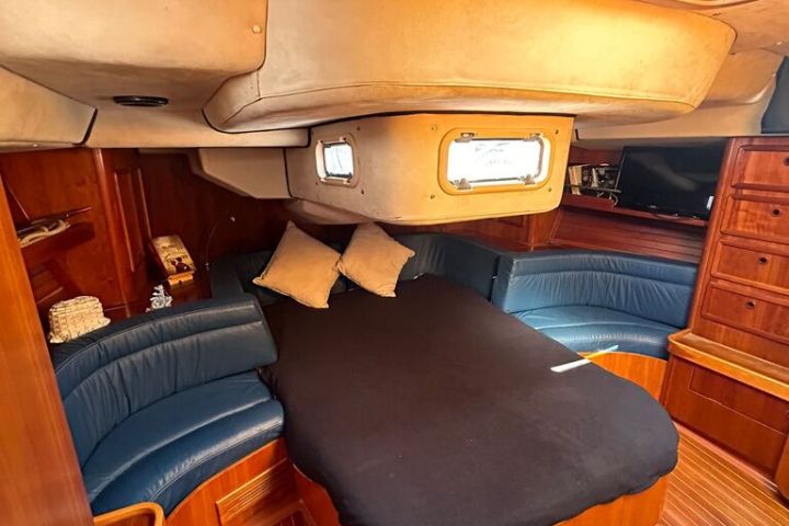 a chair sitting in front of a computer