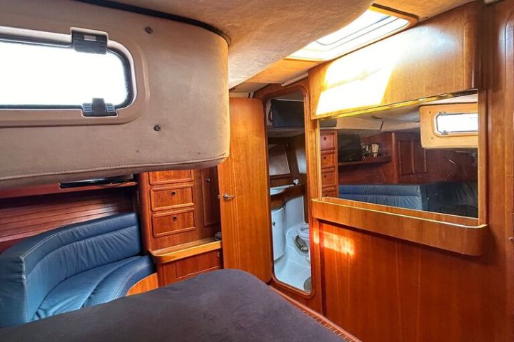 a large bed in a room