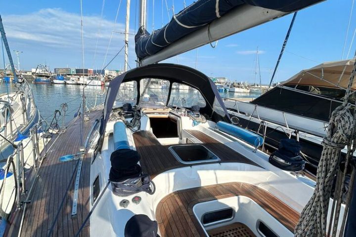 a boat docked at a dock