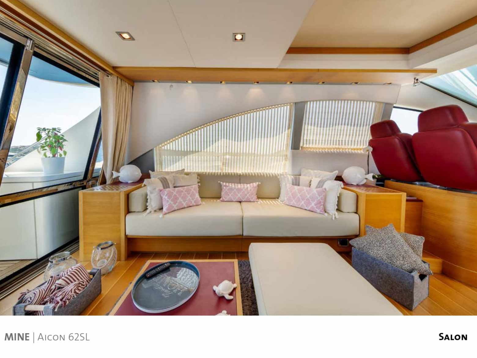 a room filled with furniture and a large window