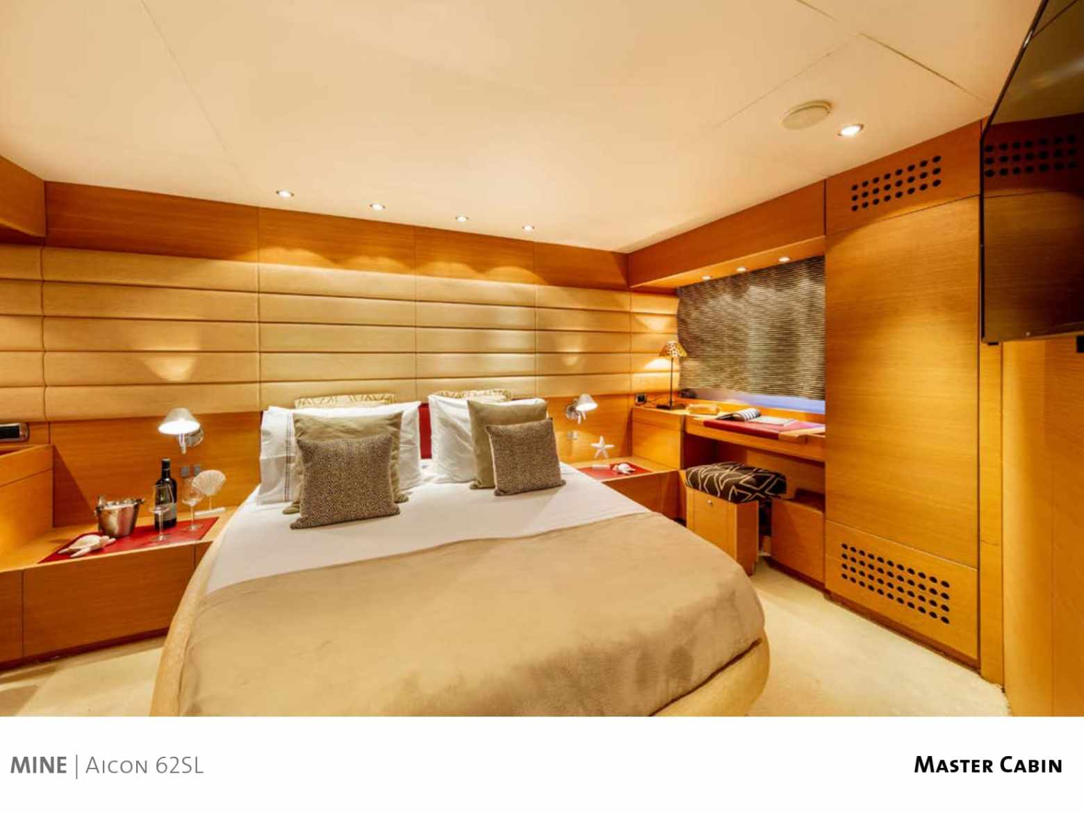 a bedroom with a large bed in a room