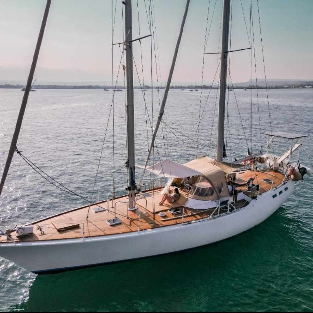 a small boat in a body of water